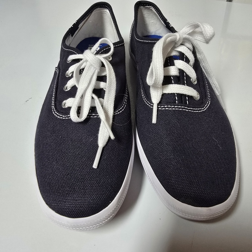 Keds Womens Navy Blue Canvas Classic Size 6 Shoes, Casual, Boat Shoes